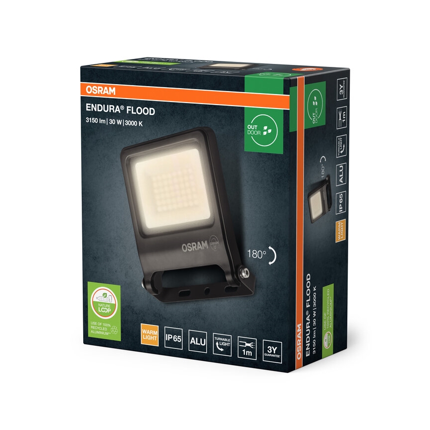 Osram - LED-strålkastare ENDURA LED/30W/230V 3000K IP65