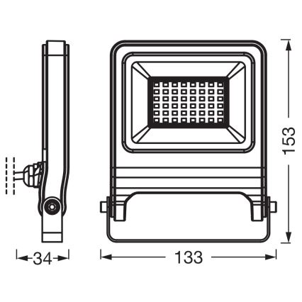 Osram - LED-strålkastare ENDURA LED/30W/230V 3000K IP65
