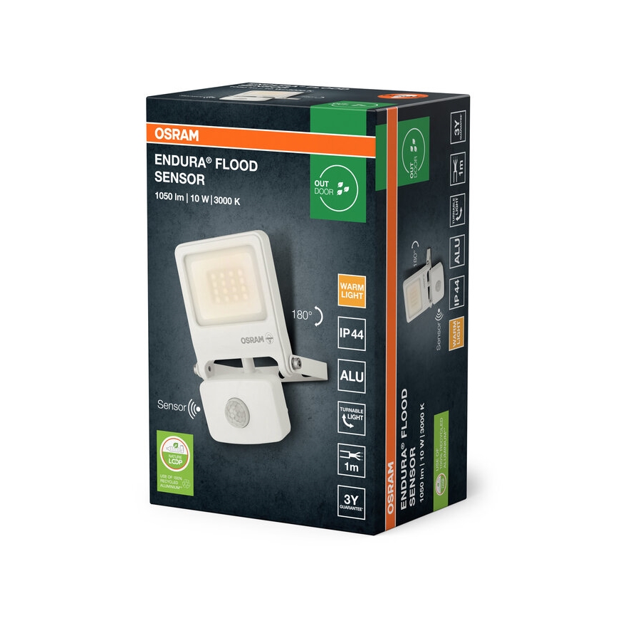 Osram - LED-strålkastare med sensor ENDURA LED/10W/230V 3000K IP44
