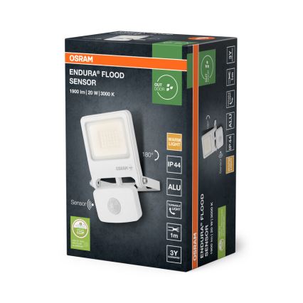 Osram - LED-strålkastare med sensor ENDURA LED/20W/230V 3000K IP44