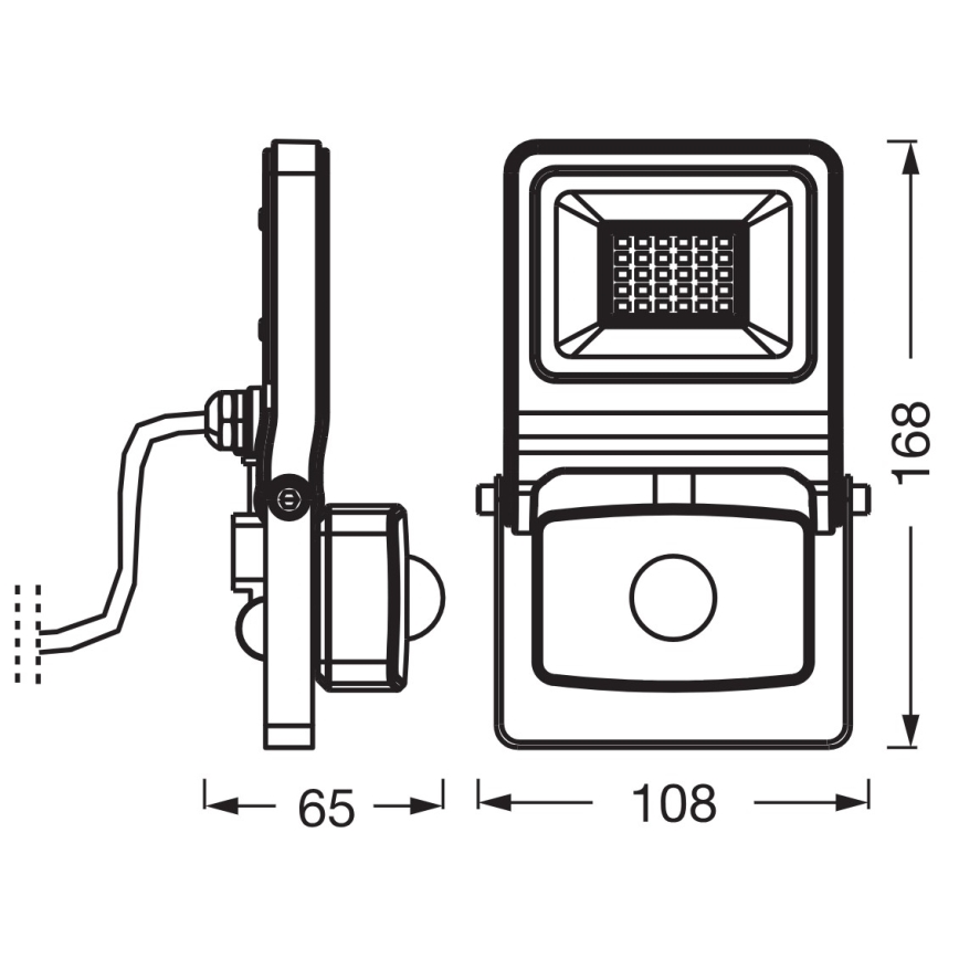 Osram - LED-strålkastare med sensor ENDURA LED/20W/230V 3000K IP44