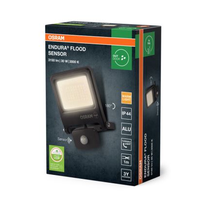 Osram - LED-strålkastare med sensor ENDURA LED/30W/230V 3000K IP44