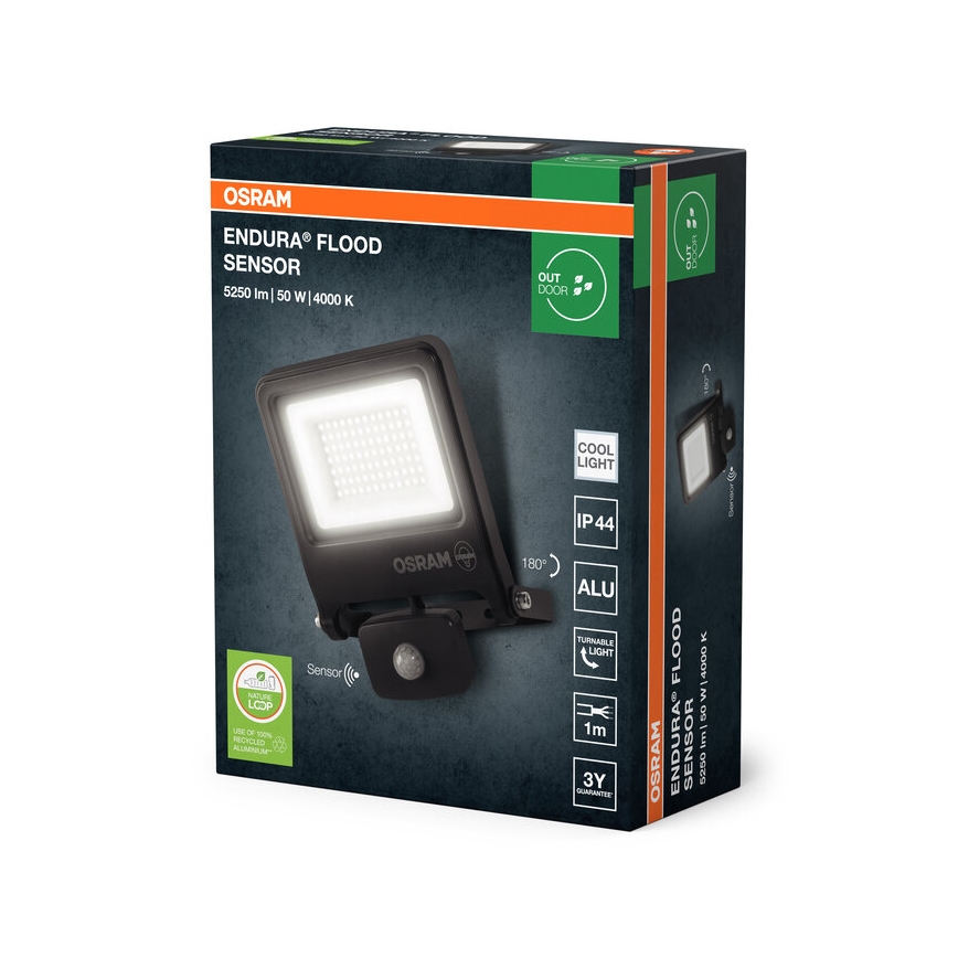 Osram - LED-strålkastare med sensor ENDURA LED/50W/230V 4000K IP44