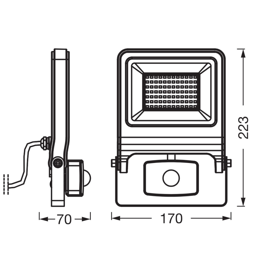 Osram - LED-strålkastare med sensor ENDURA LED/50W/230V 4000K IP44
