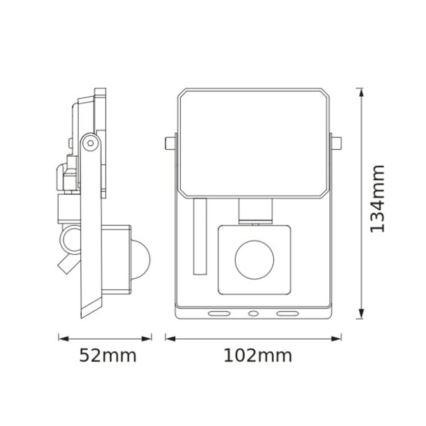 Osram - LED-strålkastare med sensor FLOODLIGHT LED/10W/230V 4000K IP65