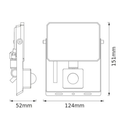 Osram - LED-strålkastare med sensor FLOODLIGHT LED/20W/230V 3000K IP65