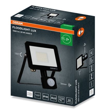 Osram - LED-strålkastare med sensor FLOODLIGHT LED/20W/230V 4000K IP65