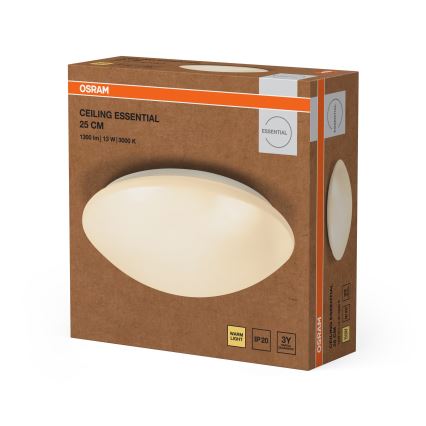 Osram - LED-taklampa ESSENTIAL LED/13W/230V Ø 25 cm vit