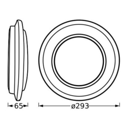 Osram - LED-taklampa ORBIS BERLIN LED/16W/230V Ø 29,3 cm svart