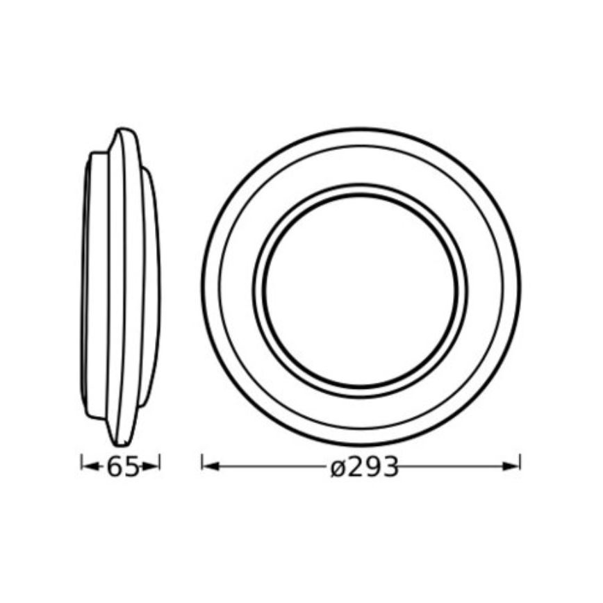 Osram - LED-taklampa ORBIS BERLIN LED/16W/230V Ø 29,3 cm svart