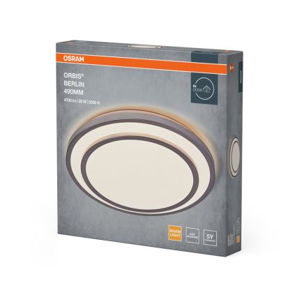 Osram - LED-taklampa ORBIS BERLIN LED/36W/230V Ø 49,2 cm silver