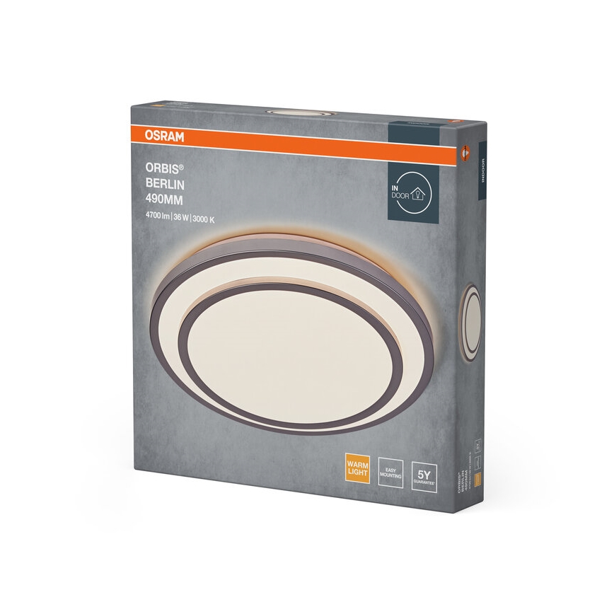 Osram - LED-taklampa ORBIS BERLIN LED/36W/230V Ø 49,2 cm silver