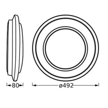 Osram - LED-taklampa ORBIS BERLIN LED/36W/230V Ø 49,2 cm silver