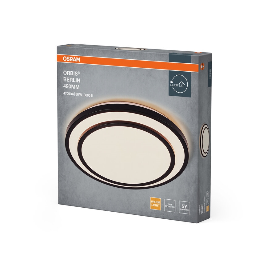 Osram - LED-taklampa ORBIS BERLIN LED/36W/230V Ø 49,2 cm svart