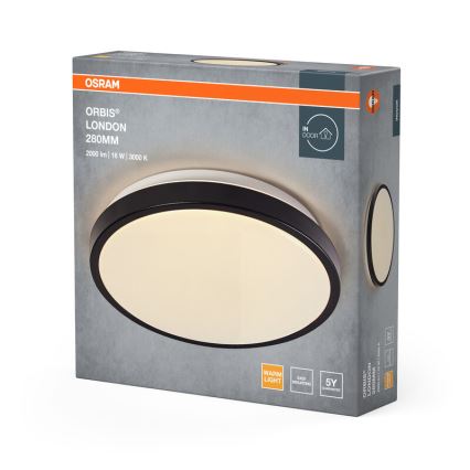 Osram - LED taklampa ORBIS LONDON LED/16W/230V Ø 28 cm svart