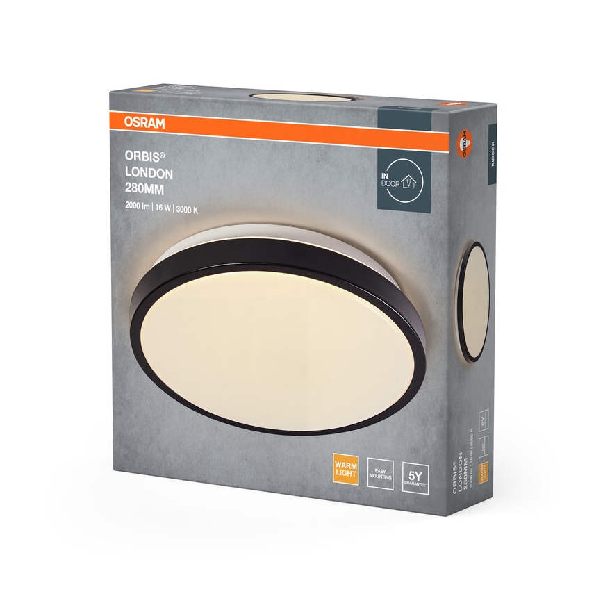 Osram - LED taklampa ORBIS LONDON LED/16W/230V Ø 28 cm svart