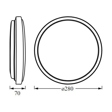 Osram - LED taklampa ORBIS LONDON LED/16W/230V Ø 28 cm svart
