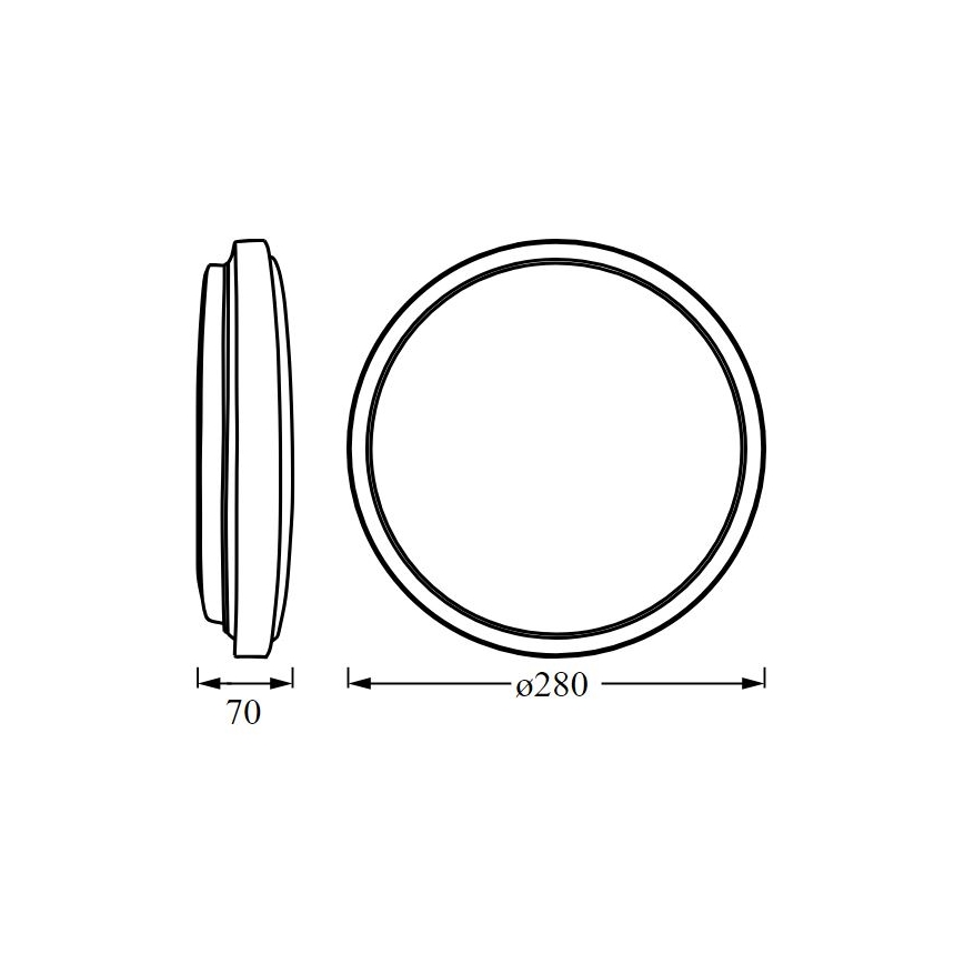 Osram - LED taklampa ORBIS LONDON LED/16W/230V Ø 28 cm svart