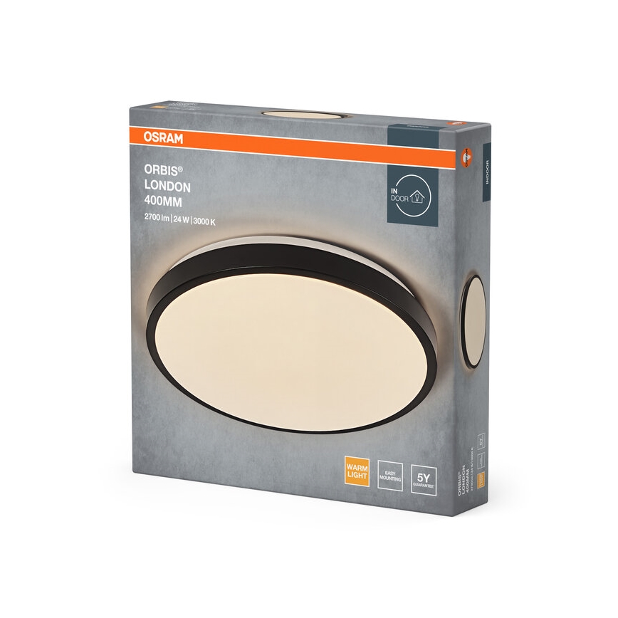 Osram - LED-taklampa ORBIS LONDON LED/24 W/230 V Ø 39,5 cm svart