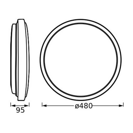 Osram - LED taklampa ORBIS LONDON LED/36W/230V Ø 48 cm vit
