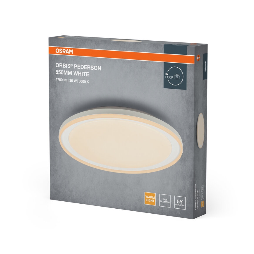 Osram - LED-taklampa ORBIS PEDERSON LED/36W/230V Ø 55 cm vit