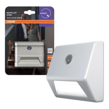 Osram - LED trappbelysning med sensor NIGHTLUX LED/0,25W/3xAAA IP54 vit