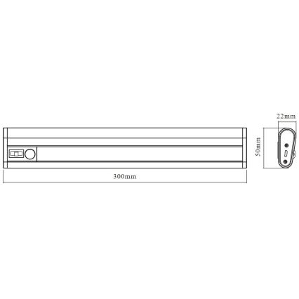 Osram - LED underbyggnadsbelysning med inbyggd sensor MOBILE LED/1,5W/3,7V 1800 mAh