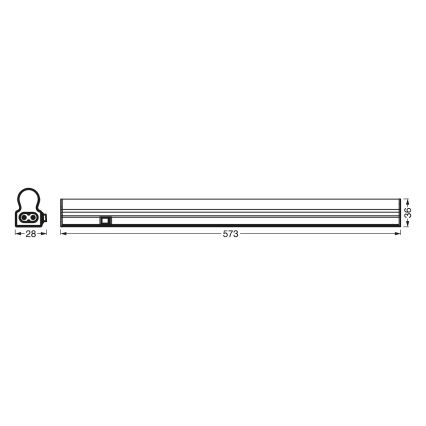 Osram - LED-armatur för underbyggnad med rörelsesensor BATTEN LED/4W/230V 3000K 60 cm vit