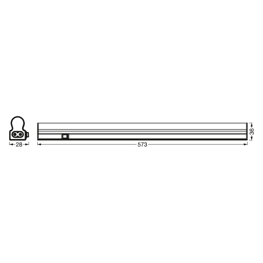 Osram - LED-armatur för underbyggnad med rörelsesensor BATTEN LED/4W/230V 3000K 60 cm vit