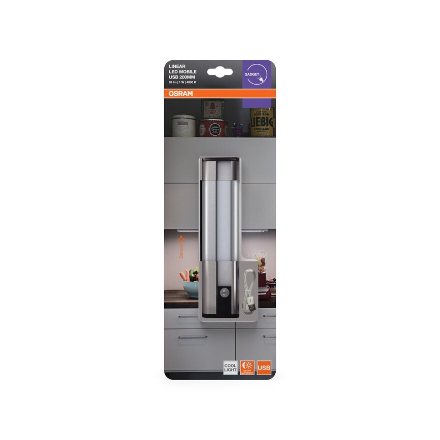 Osram - LED-underskåpsarmatur med sensor MOBILE LED/1W/3,7V 1800 mAh
