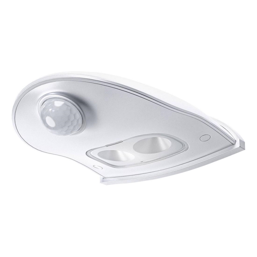 Osram - DOORLED LED-utomhusväggarmatur med sensor LED/0,5W/3xAA IP54 vit
