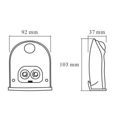 Osram - Utomhusvägglampa med sensor DOORLED LED/0,5 W/3xAA IP54 silver