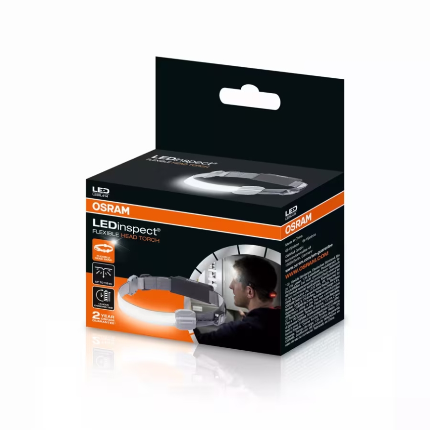 Osram - dimbar uppladdningsbar pannlampa LEDINSPECT LED/3W/3,7V IP42 1000 mAh
