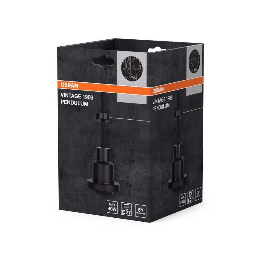 Osram - Nätkabel till PENDULUM 1xE27/40W/230V svart