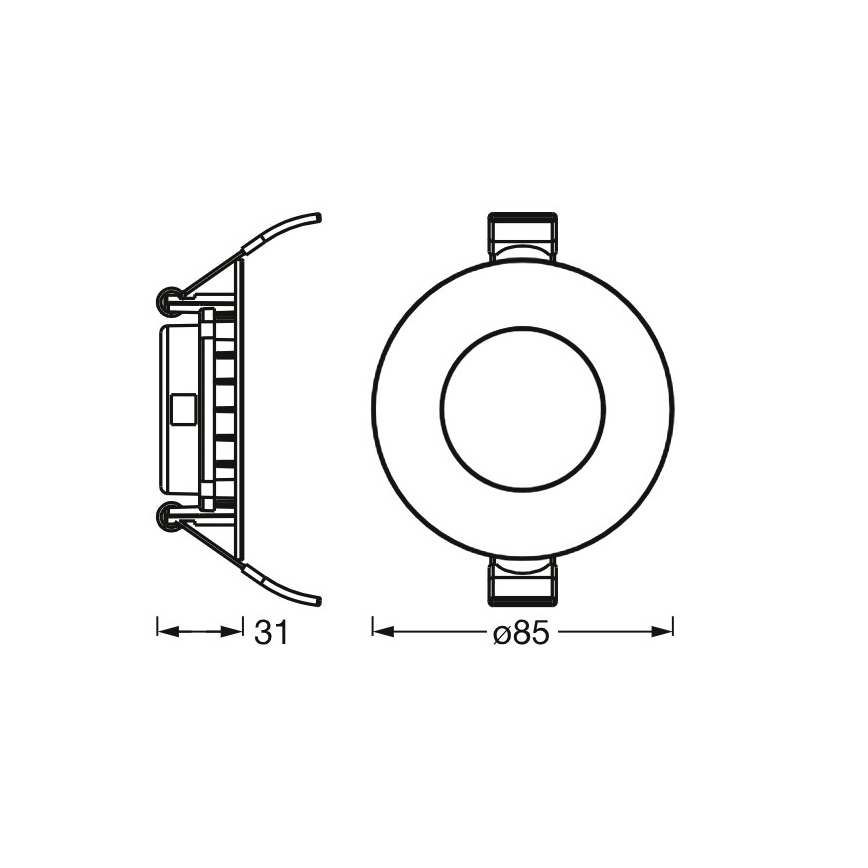 Osram - Set med 3 LED-infällda takarmaturer SLIM LED/4,5W/230V