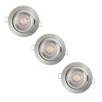 Osram - Set om 3 dimbara infällda LED-armaturer LED/4,9W/230V