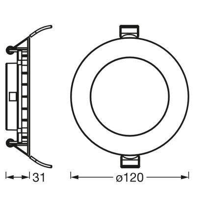 Osram - SLIM infälld LED-armatur 8 W 230 V 4000 K