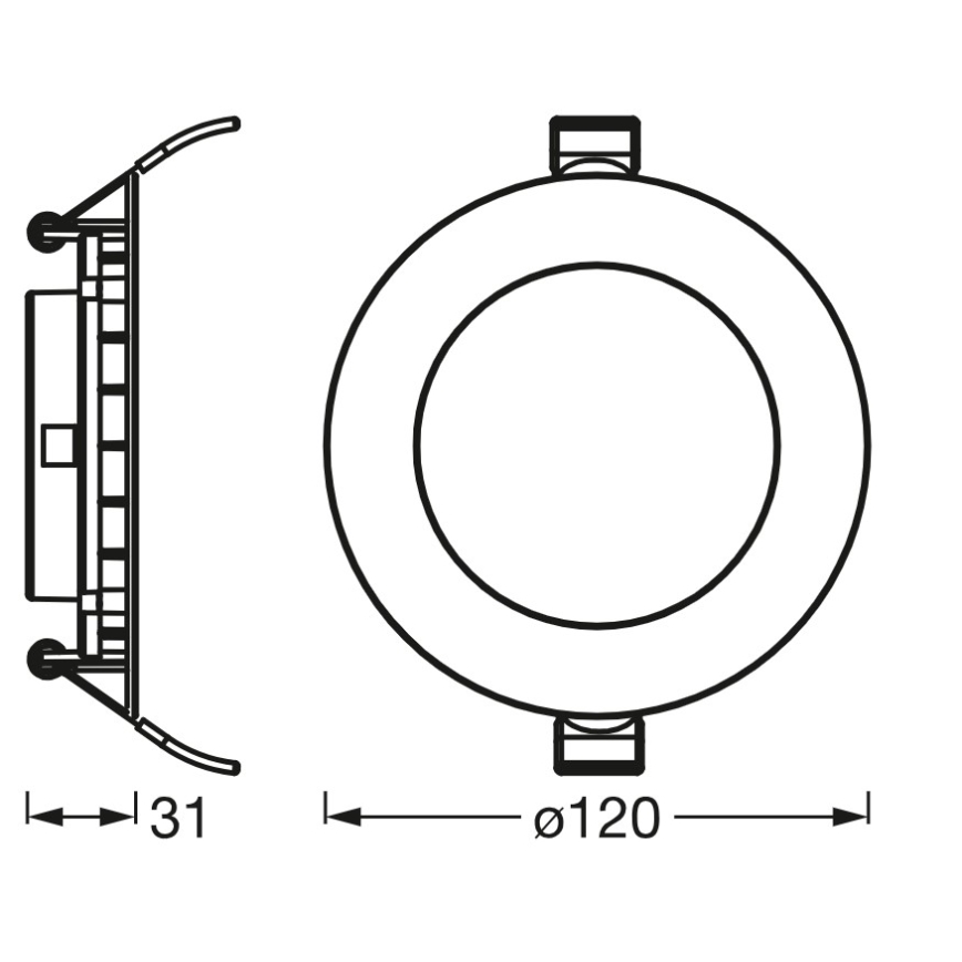 Osram - SLIM infälld LED-armatur 8 W 230 V 4000 K