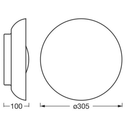 Osram - Taklampa ORBIS MILAN 2xE27/10W/230V Ø 30,5 cm svart