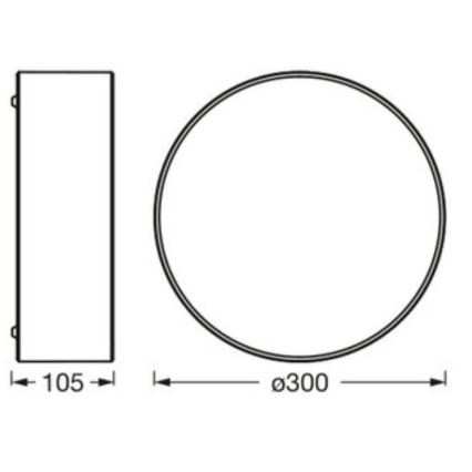 Osram - Taklampa ORBIS PARIS 1xE27/25W/230V Ø 30 cm vit