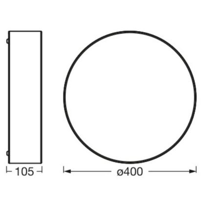 Osram - Taklampa ORBIS PARIS 2x E27, 25 W, 230 V, Ø 40 cm, vit