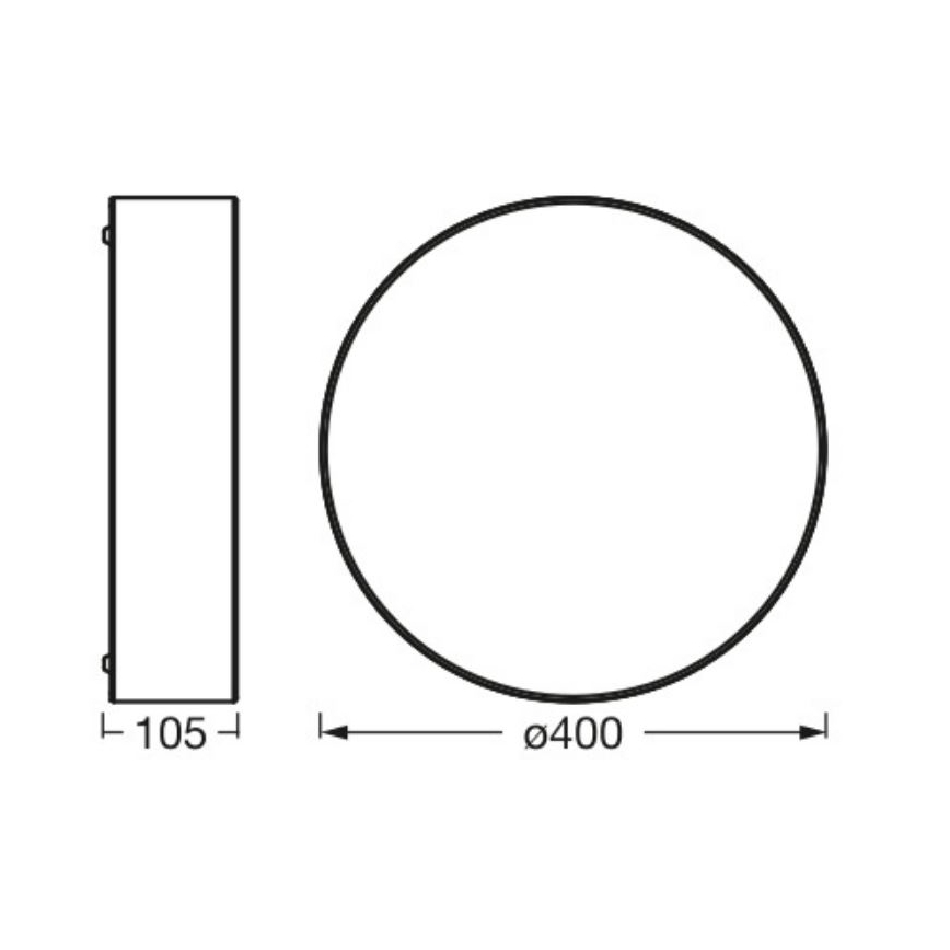 Osram - Taklampa ORBIS PARIS 2xE27/25W/230V, Ø 40 cm, krämfärgad
