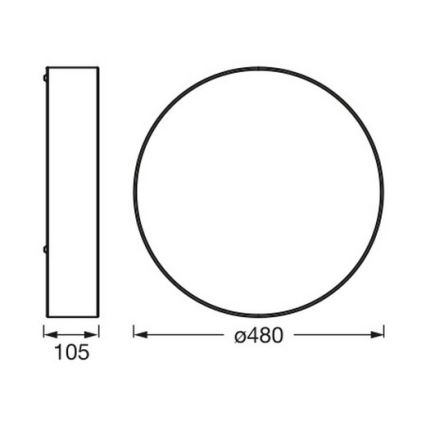 Osram - Taklampa ORBIS PARIS 3xE27/25W/230V Ø 48 cm, krämfärgad