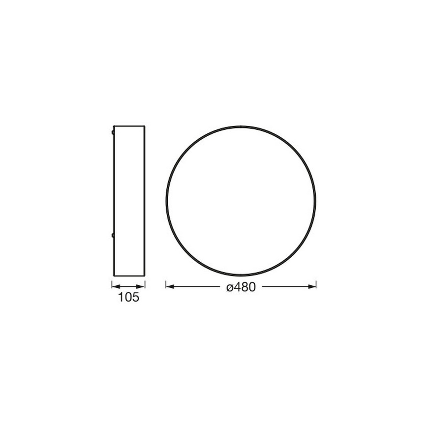 Osram - Taklampa ORBIS PARIS 3xE27/25W/230V Ø 48 cm, krämfärgad