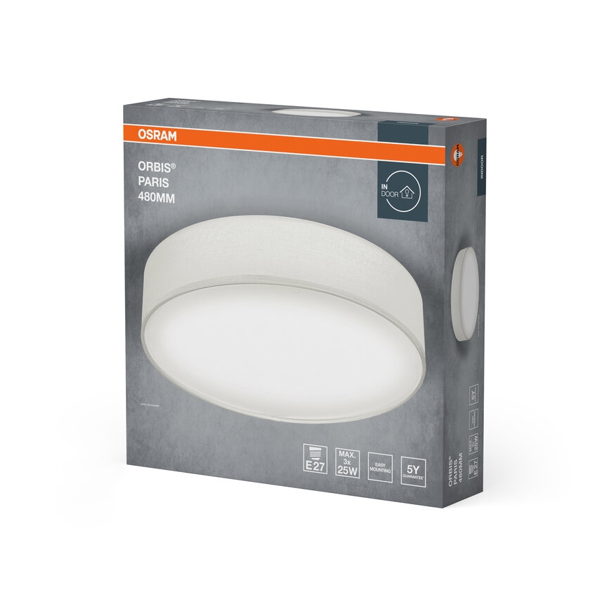 Osram - Taklampa ORBIS PARIS 3xE27/25W/230V Ø 48 cm vit