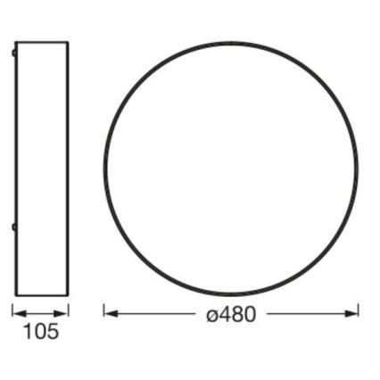 Osram - Taklampa ORBIS PARIS 3xE27/25W/230V Ø 48 cm vit