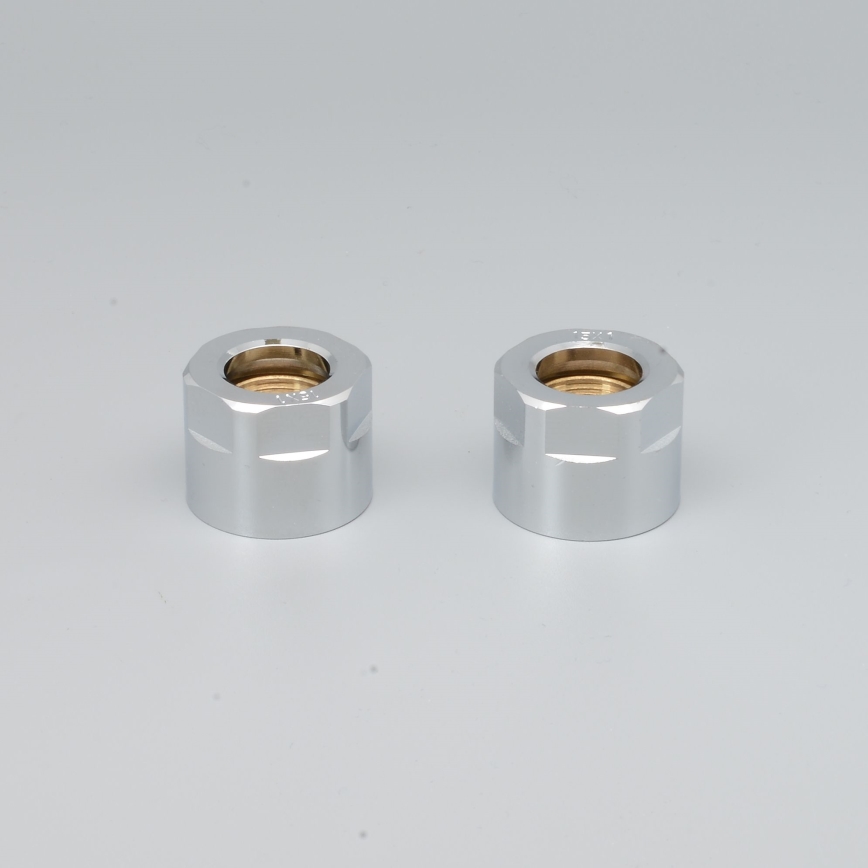 P.M.H. M15B4002 - Kompressionskoppling för ventil VISION/INTER blank krom/koppar 15 mm