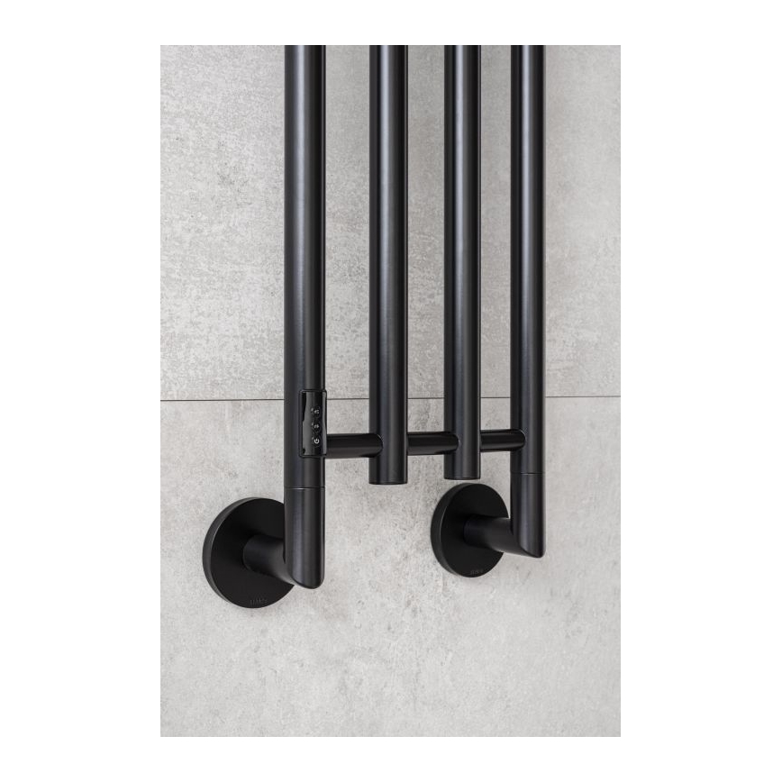 P.M.H. MO1B-RK - Elektrisk handdukstork MONA 93W/230V 153,3 cm IP44 svart