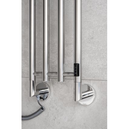 P.M.H. MO1SS-L - Elektrisk handdukstork MONA 93W/230V 153,3 cm IP44 polerat rostfritt stål