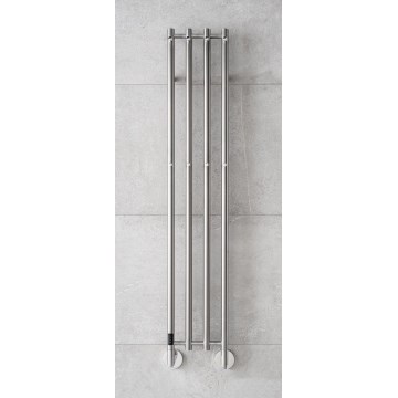 P.M.H. MO1SS-LK - Elektrisk handdukstork MONA 93W/230V 153,3 cm IP44 polerat rostfritt stål